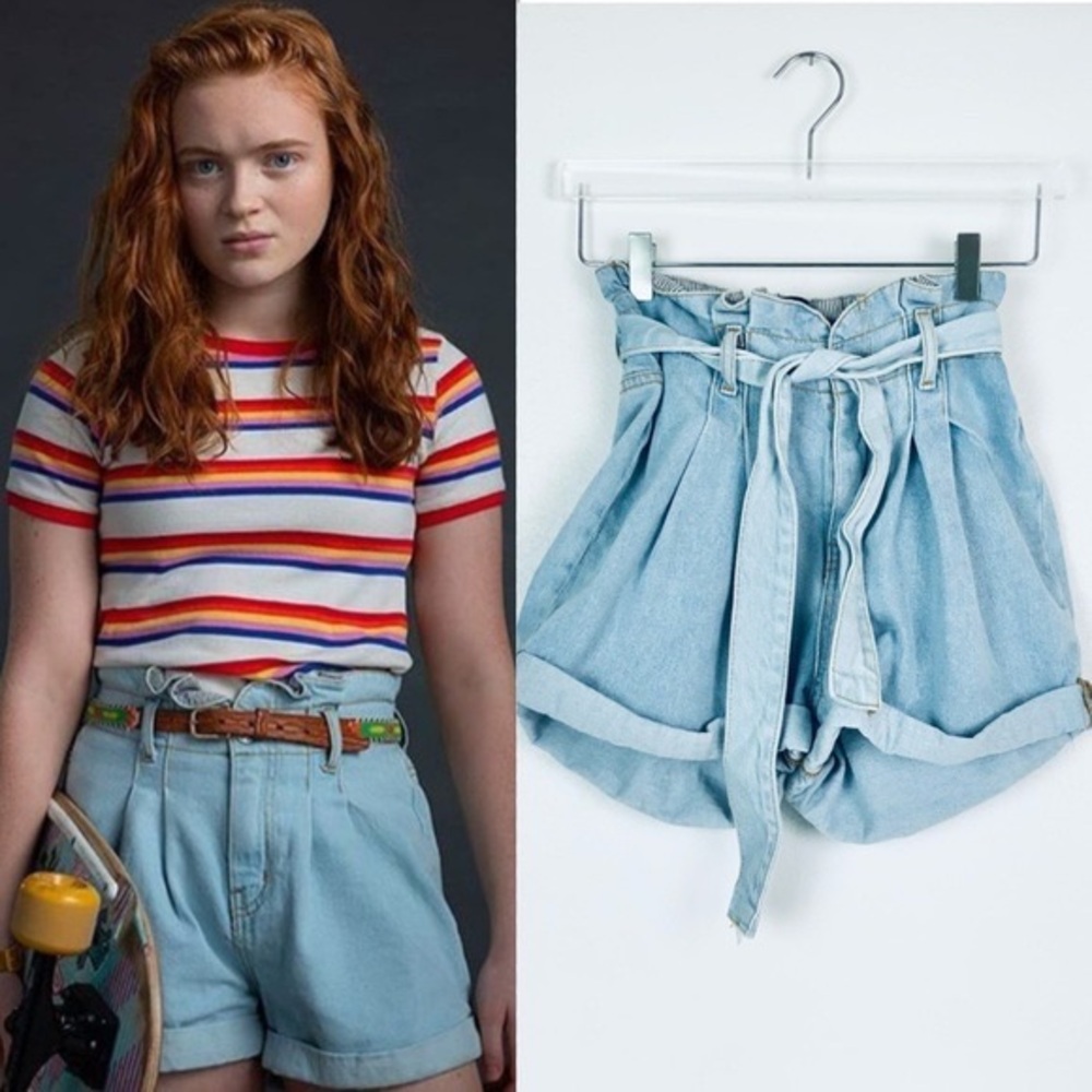 ASO Max in Stranger Things BDG Paperbag Shorts